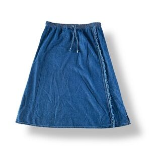[Capacity] Denim A-Line Skirt